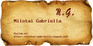 Milotai Gabriella névjegykártya